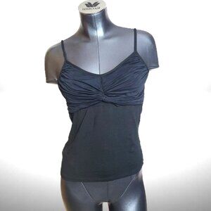 Intimissimi Black Ruched Bust Open-Back Camisole (Size L)